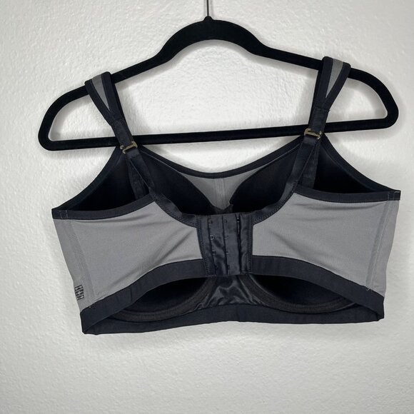 Natori Womens Yogi Contour Underwire Sports Bra 36G Gray Black 731050 - Picture 4 of 6